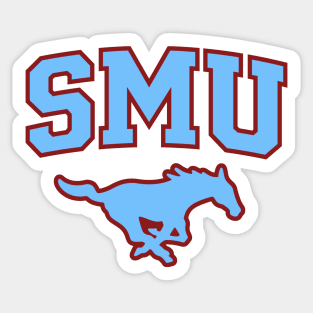 SMU Maroon Logo & Blue Peruna Sticker